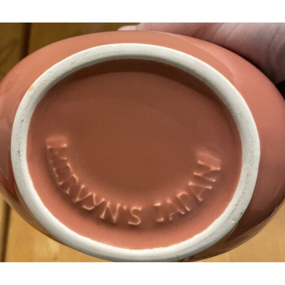 Mervyn’s Japan‎ Gravy Boat Bowl Salmon Pink Stoneware Vintage MCM Retro - Picture 5 of 5